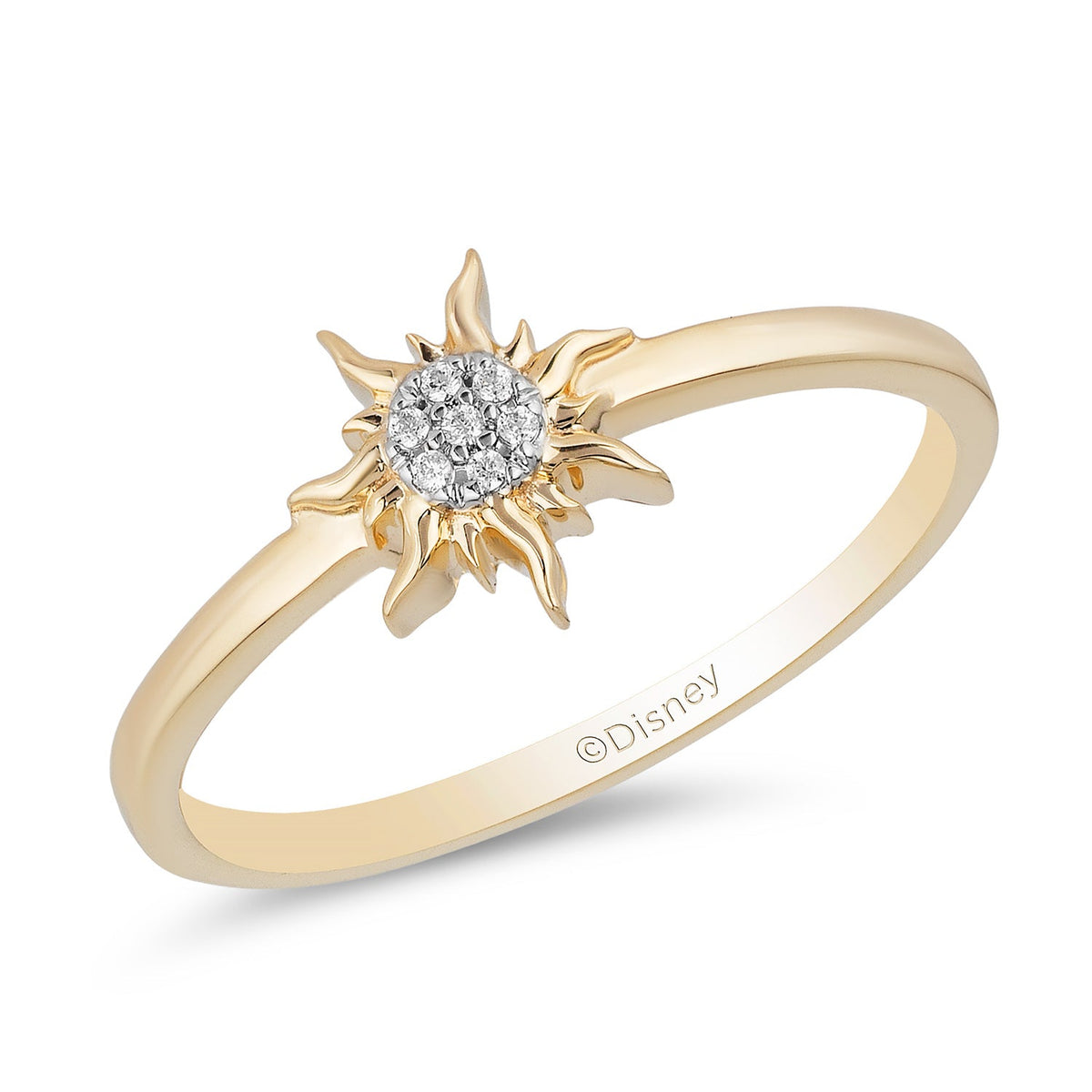 Disney Rapunzel Inspired Diamond Ring 9K Yellow Gold