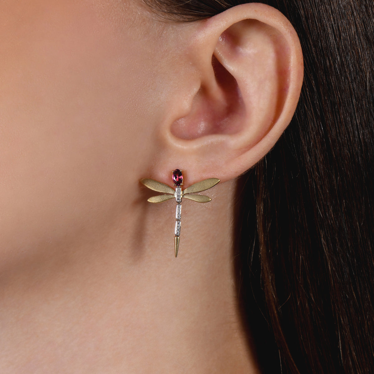 Disney Mulan Dragonfly Diamond Earrings CTTW Enchanted