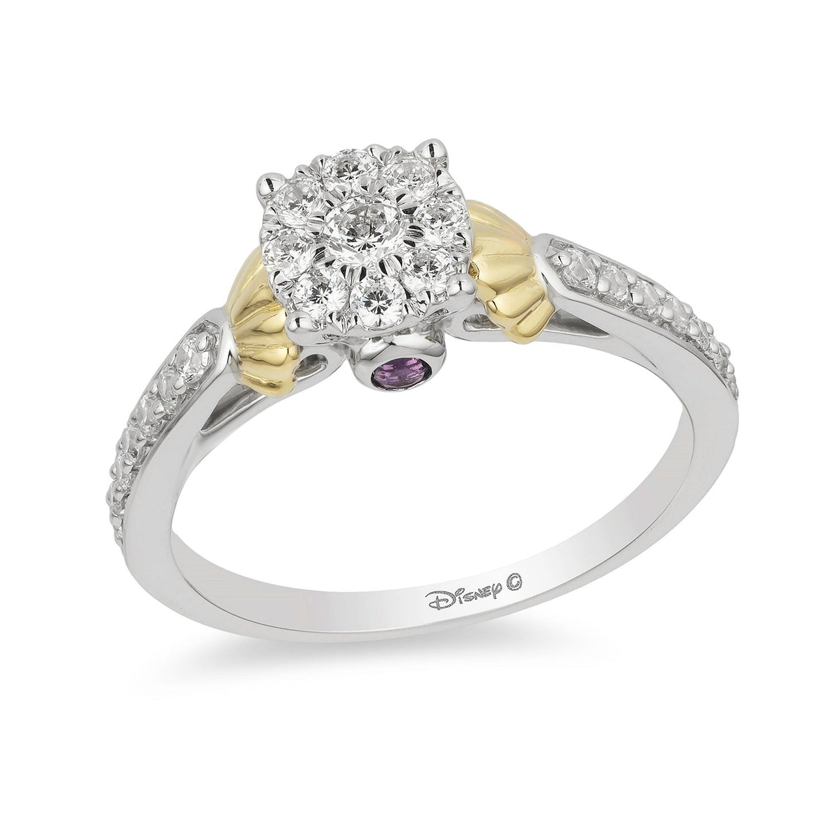 H Samuel Princess Ariel Ring Enchanted Disney Fine Jewelry 9K