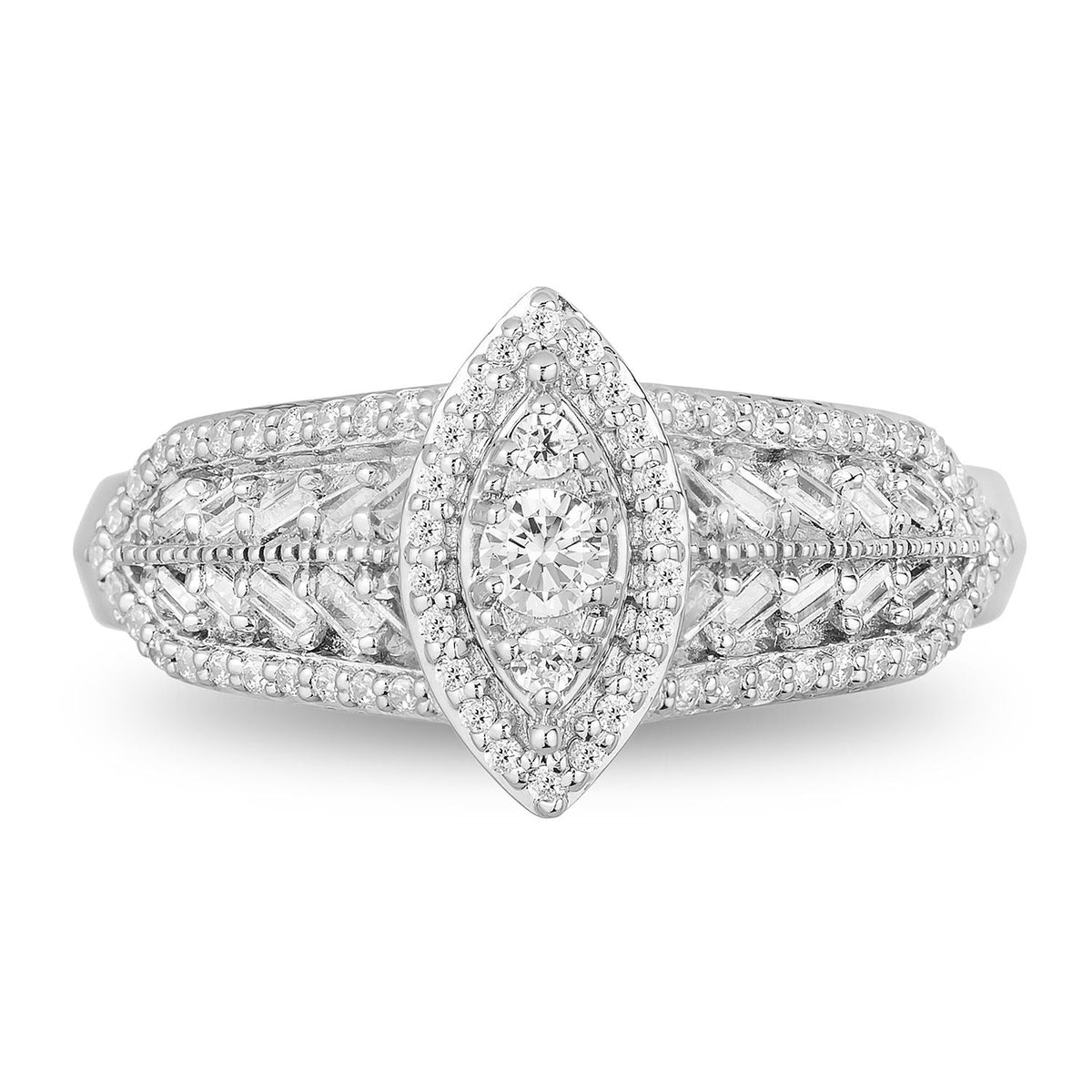 Enchanted Disney Fine Jewelry 14K White Gold With CTTW Diamond  Pocahontas Engagement Ring