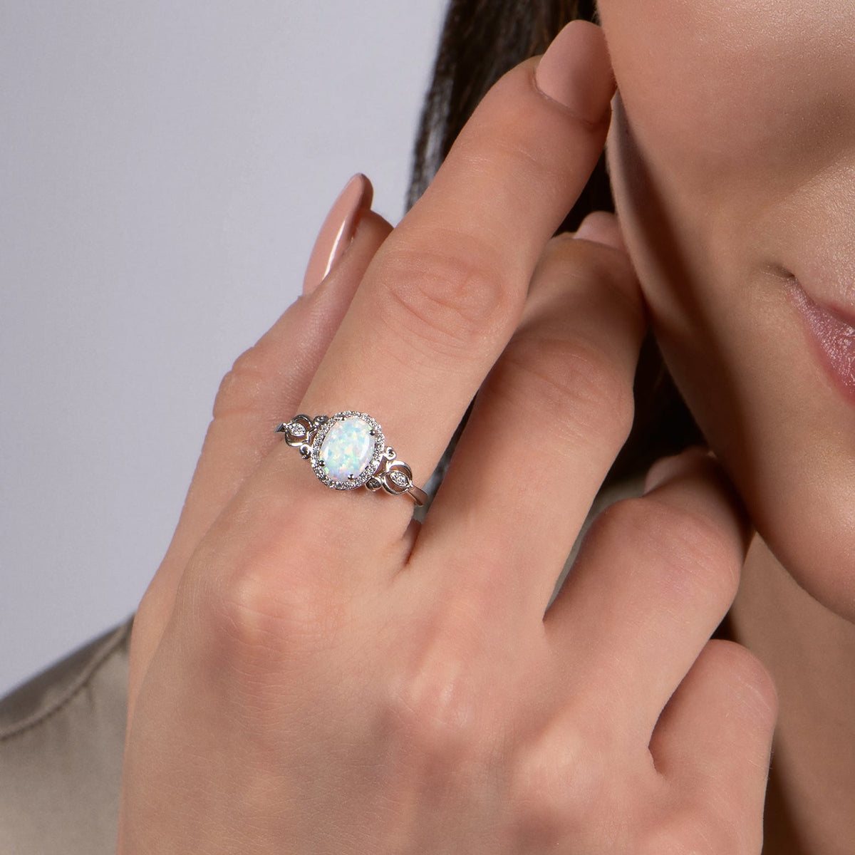 Enchanted Disney Fine Jewelry Sterling Silver with CTTW Diamond and  Created Opal Cinderella Carriage Ring