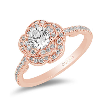 Disney s Belle Inspired Diamond Engagement Rings Enchanted