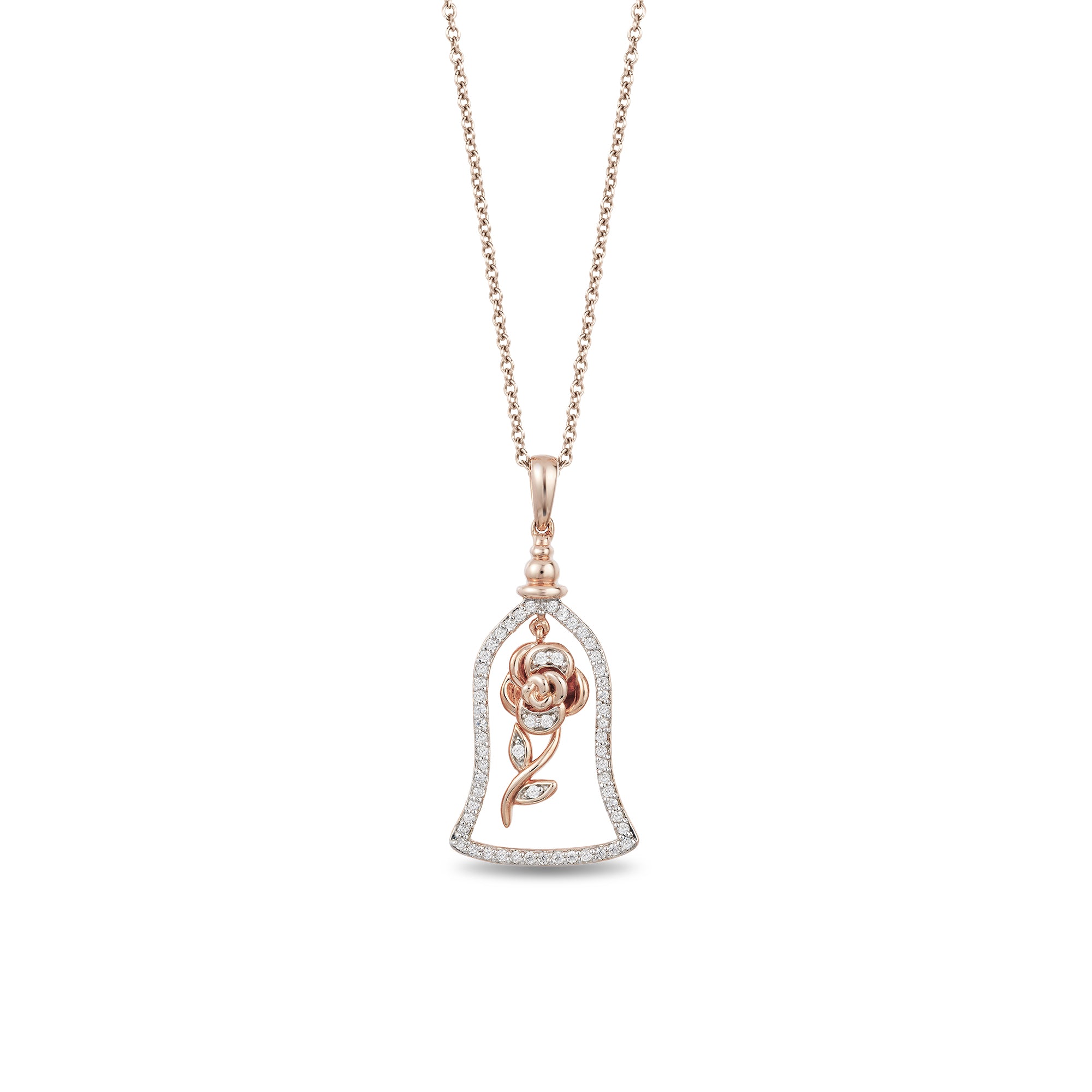 Belle enchanted rose necklace store