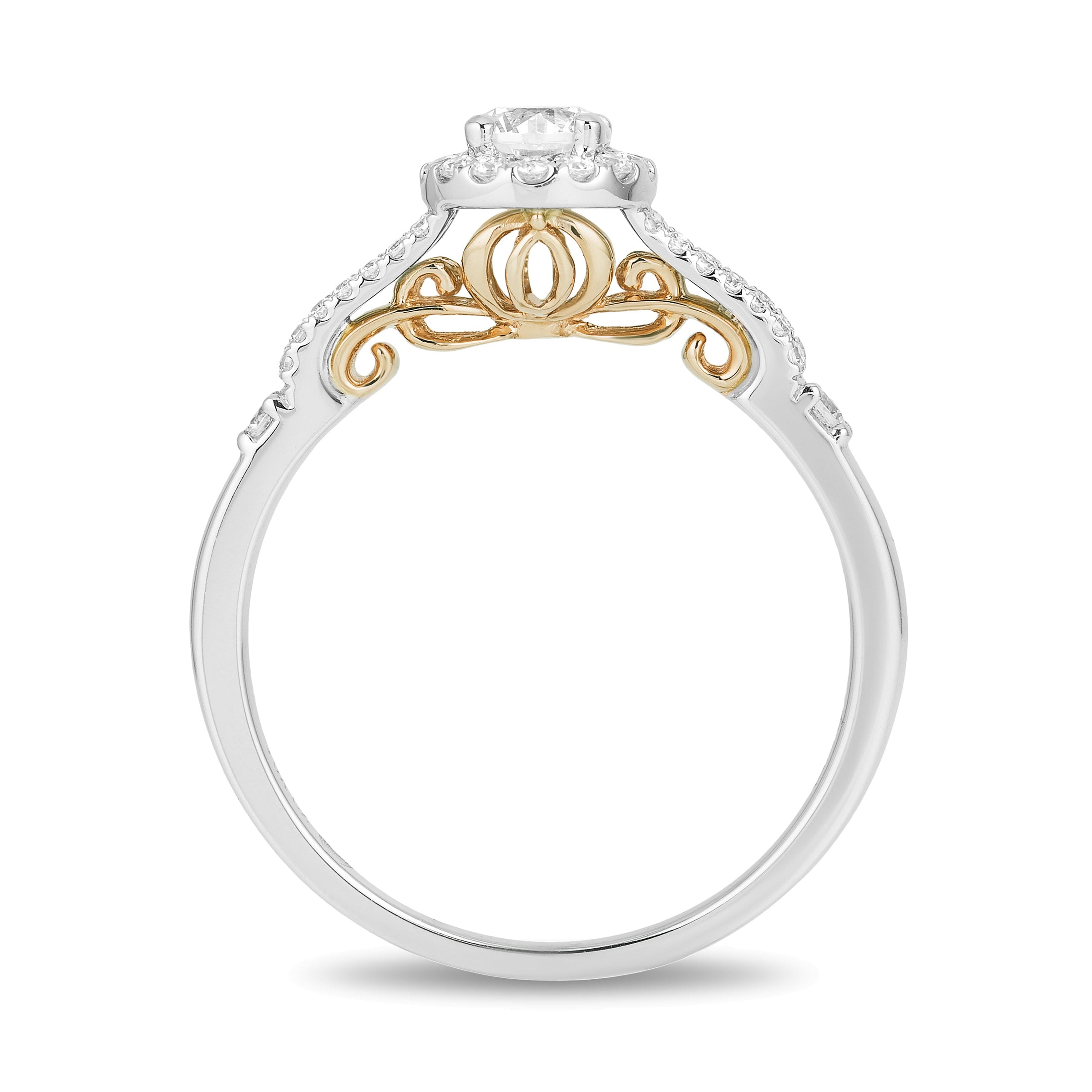 Disney Cinderella Inspired Diamond Engagement Ring 14K Yellow Gold