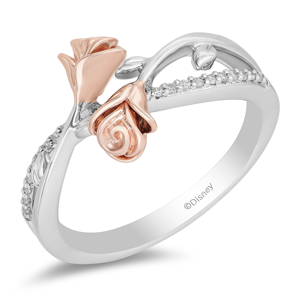 Disney Belle Rose Fashion Diamond Ring CTTW Enchanted