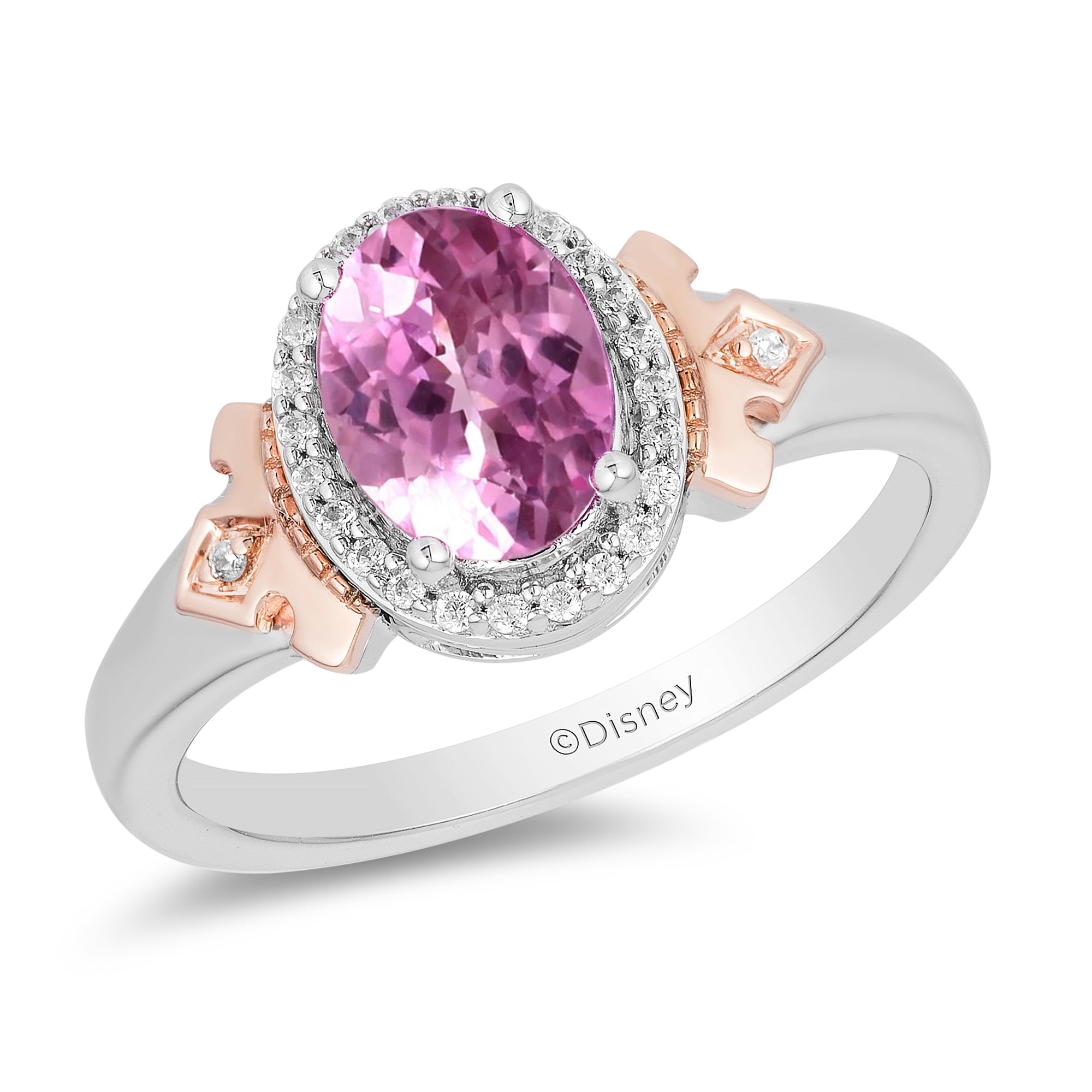 Sterling silver pink sapphire on sale ring