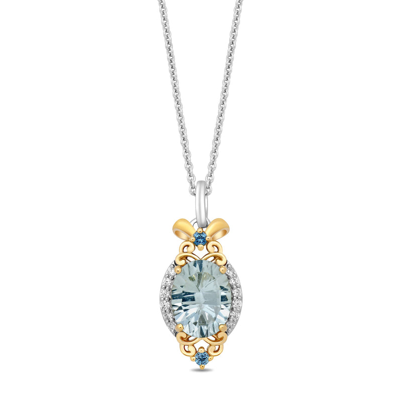 enchanted_disney-cinderella_fine_jewelry_sterling_silver_and_9k_yellow_gold_0_10_cttw_diamond_with_green_amethyst_and_london_blue_topaz_stepsisters_pendant_necklace_0.10CTTW_1