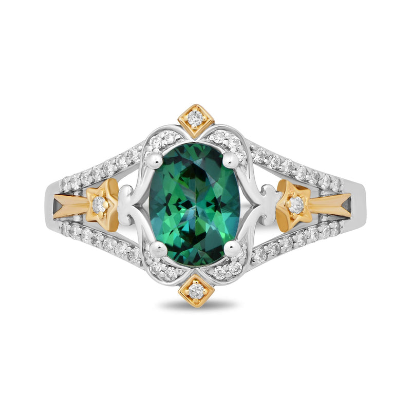 enchanted_disney-tinker-bell_fine_jewelry_sterling_silver_and_9k_yellow_gold_with_0_20_cttw_diamond_and_created_emerald_tinkerbell_engagement_ring_0.20CTTW_3