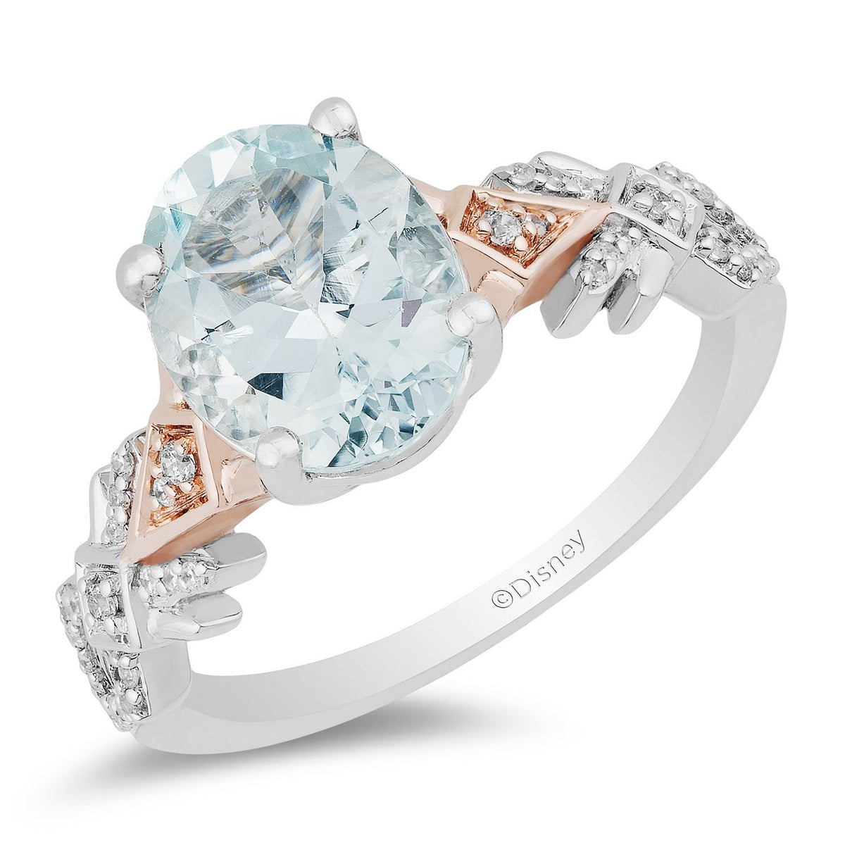 Disney Aquamarine Elsa Diamond Ring CTTW Enchanted Disney